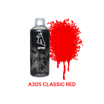Аэрозольная краска для графити и дизайна "ARTON" A305 CLASSIC RED 520мл